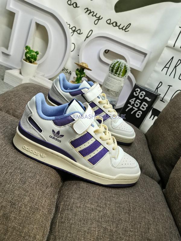 Adidas Forum 84 Low "White Team College Purple" - Footwear White/Team College Purple/Cream - GX4535 Classic Originals Shoes