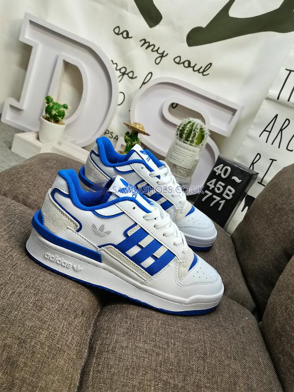 Adidas Forum Exhibit Low "White Royal Blue" - Cloud White/Royal Blue/Cloud White - G58002-1 Classic Originals Shoes