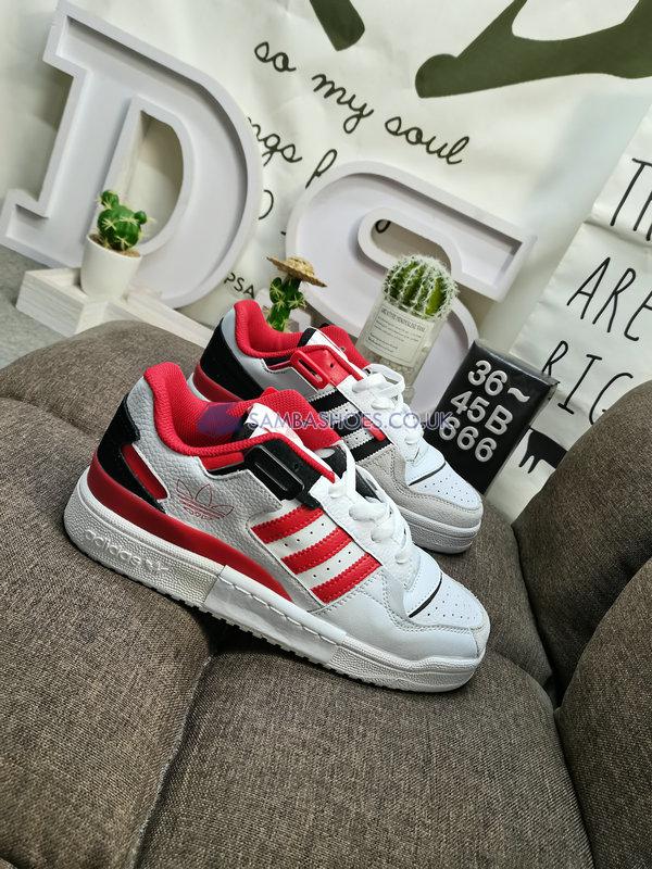 Adidas Forum Exhibit Low "Cloud White Red" - Cloud White/Red/Legend Ink - GZ5391 Classic Originals Shoes