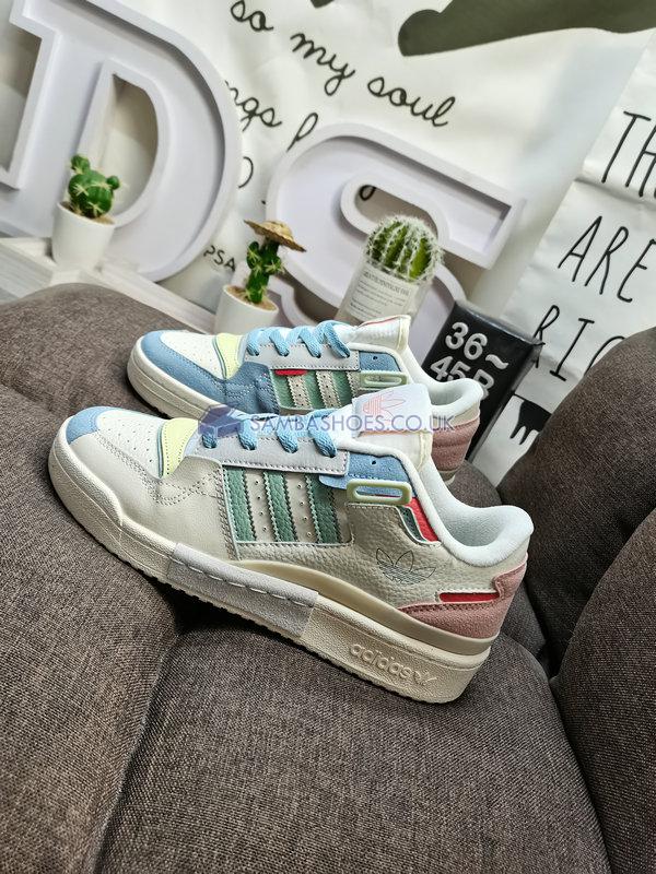 Adidas Forum Exhibit Low "White Pink Blue" - White/Pink/Blue/Green - GX4587 Classic Originals Shoes