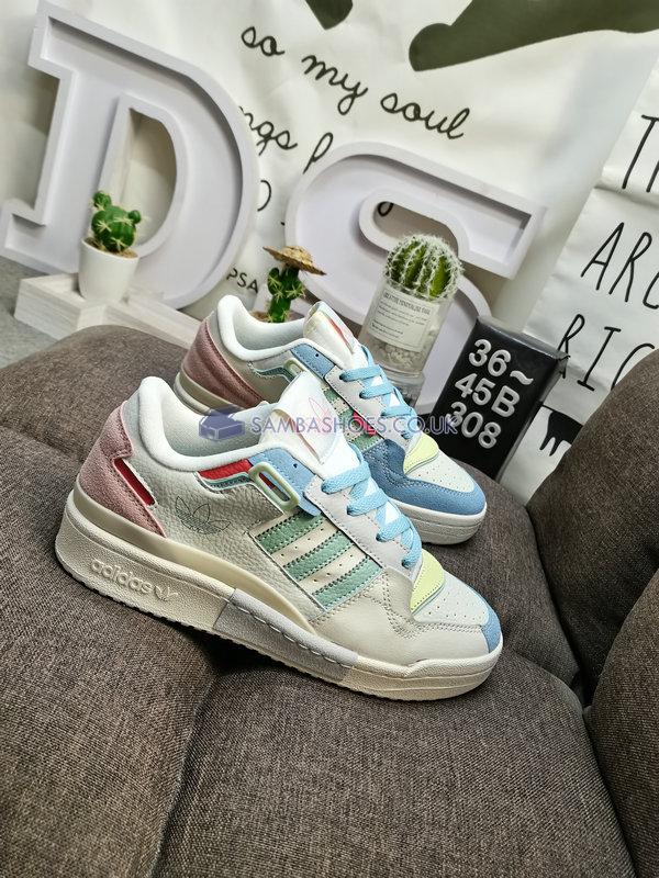 Adidas Forum Exhibit Low "White Pink Blue" - White/Pink/Blue/Green - GX4587 Classic Originals Shoes