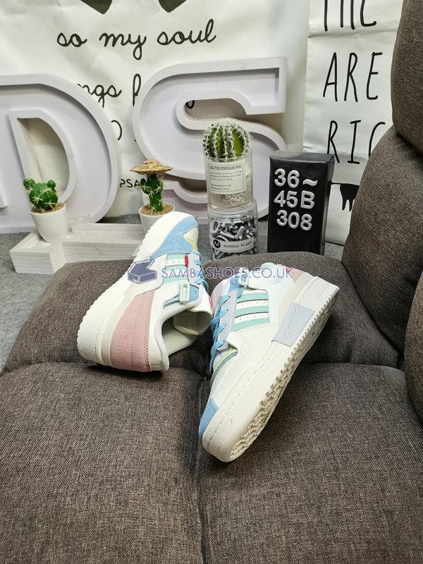 Adidas Forum Exhibit Low "White Pink Blue" - White/Pink/Blue/Green - GX4587 Classic Originals Shoes