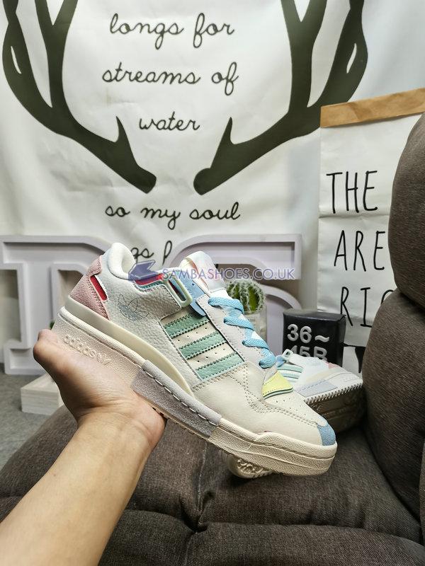 Adidas Forum Exhibit Low "White Pink Blue" - White/Pink/Blue/Green - GX4587 Classic Originals Shoes