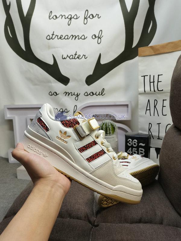 Adidas Forum Low "White Red Grey" - White/Red/Grey/Gold - HQ4604 Classic Originals Shoes