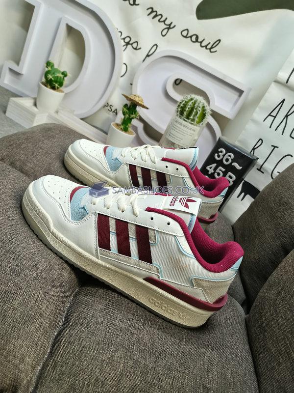 Adidas Forum Exhibit Low "Off White Burgundy" - Off White/Collegiate Burgundy/Cream White - GW4358 Classic Originals Shoes