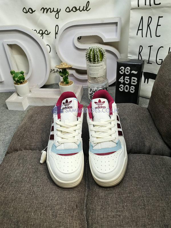 Adidas Forum Exhibit Low "Off White Burgundy" - Off White/Collegiate Burgundy/Cream White - GW4358 Classic Originals Shoes