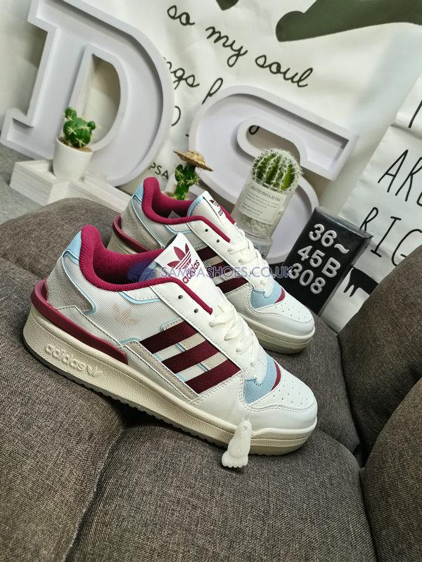 Adidas Forum Exhibit Low "Off White Burgundy" - Off White/Collegiate Burgundy/Cream White - GW4358 Classic Originals Shoes