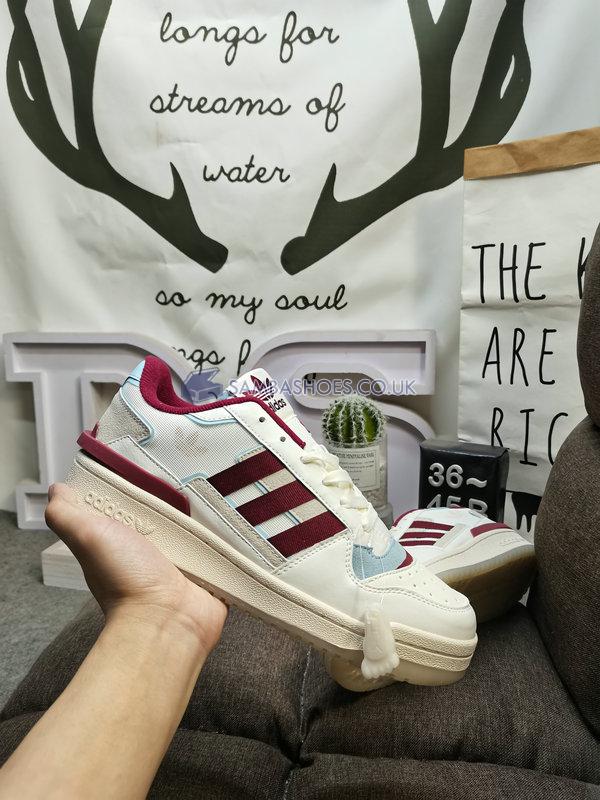 Adidas Forum Exhibit Low "Off White Burgundy" - Off White/Collegiate Burgundy/Cream White - GW4358 Classic Originals Shoes