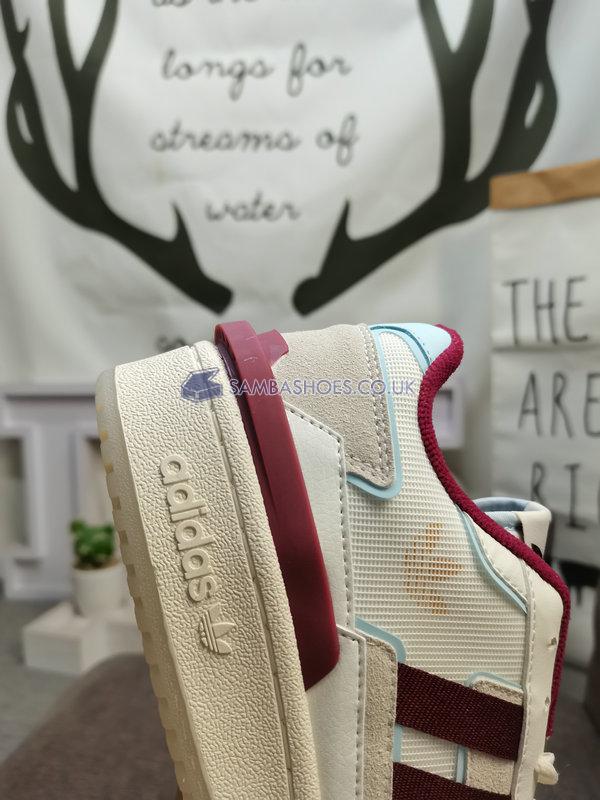 Adidas Forum Exhibit Low "Off White Burgundy" - Off White/Collegiate Burgundy/Cream White - GW4358 Classic Originals Shoes