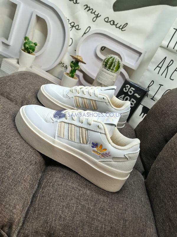 Adidas Forum Bonega "Embroidered Floral" - Crystal White/Wonder White/Off White - GZ4297 Classic Originals Shoes