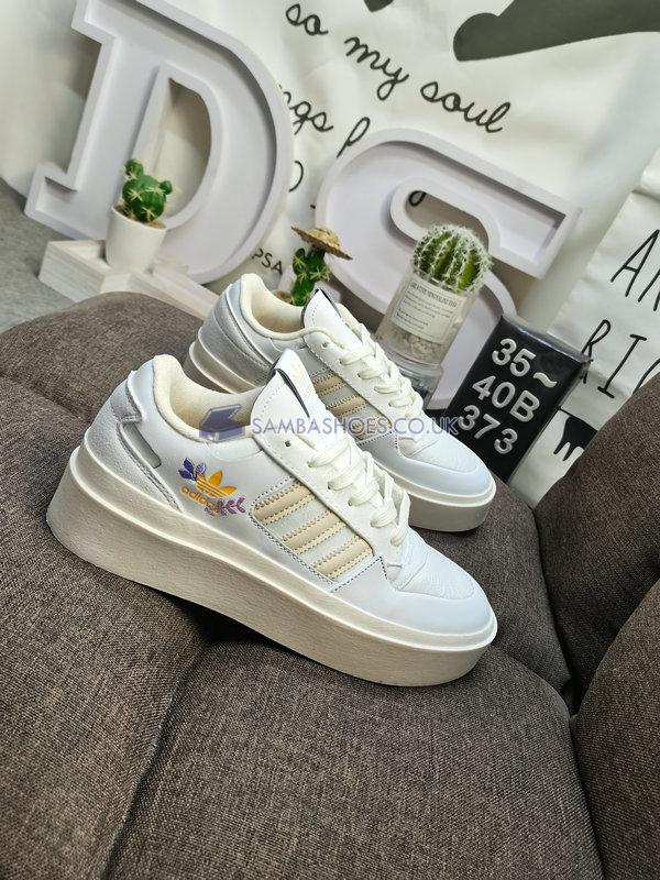 Adidas Forum Bonega "Embroidered Floral" - Crystal White/Wonder White/Off White - GZ4297 Classic Originals Shoes