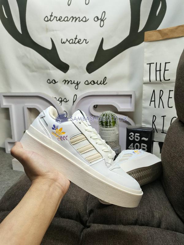 Adidas Forum Bonega "Embroidered Floral" - Crystal White/Wonder White/Off White - GZ4297 Classic Originals Shoes