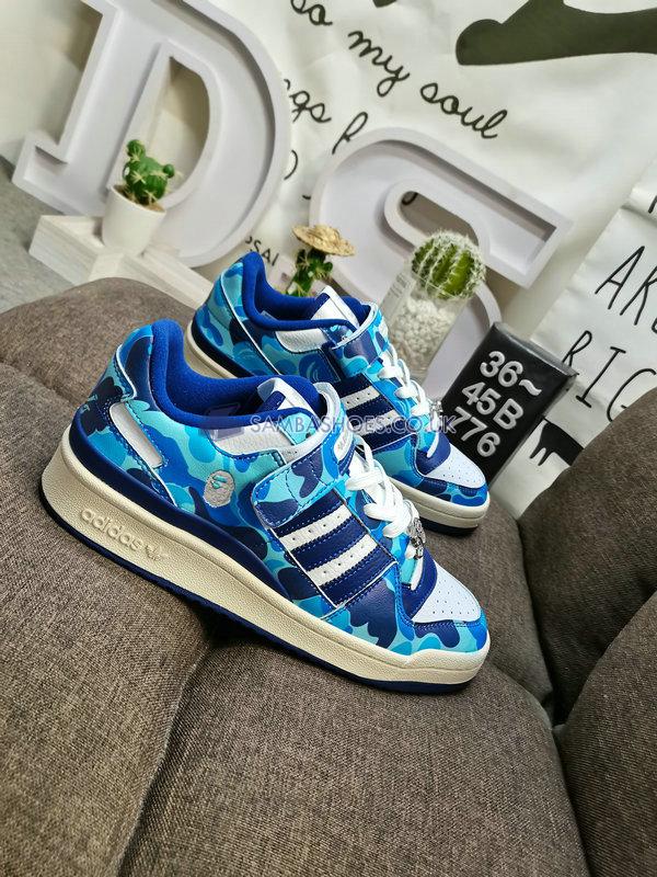 BAPE x Adidas Forum 84 Low "30th Anniversary - Blue" - Cloud White/Supplier Colour/Off White - ID4772 Classic Originals Shoes