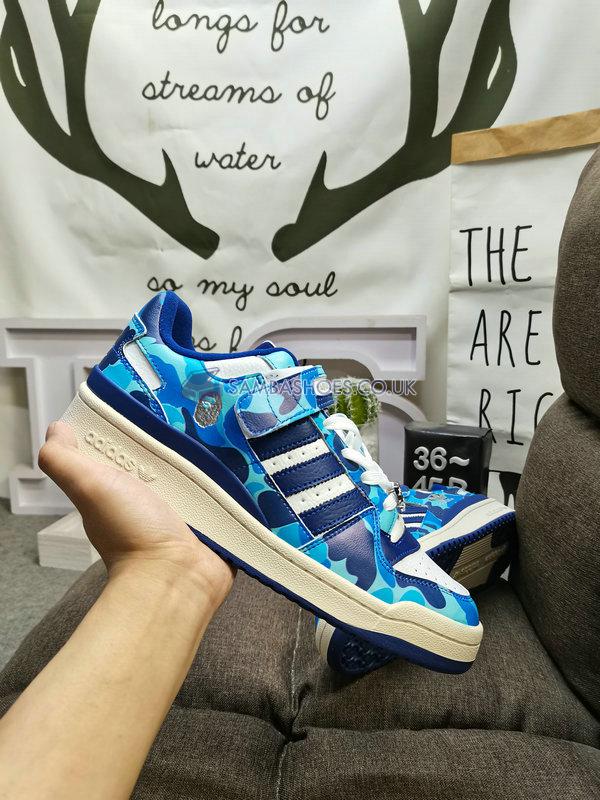 BAPE x Adidas Forum 84 Low "30th Anniversary - Blue" - Cloud White/Supplier Colour/Off White - ID4772 Classic Originals Shoes