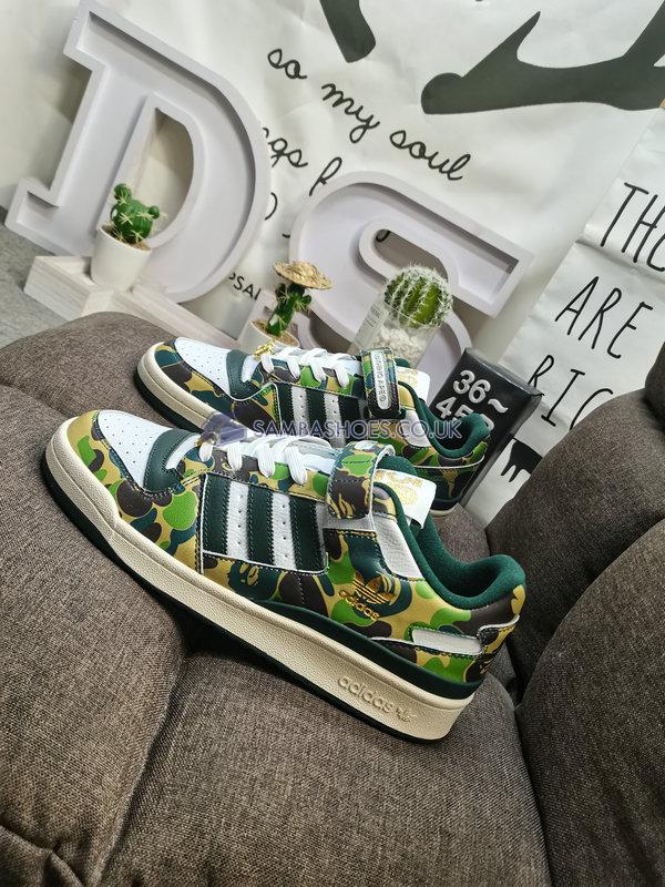 BAPE x Adidas Forum 84 Low "30th Anniversary - Green" - Cloud White/Supplier Colour/Off White - ID4771 Classic Originals Shoes