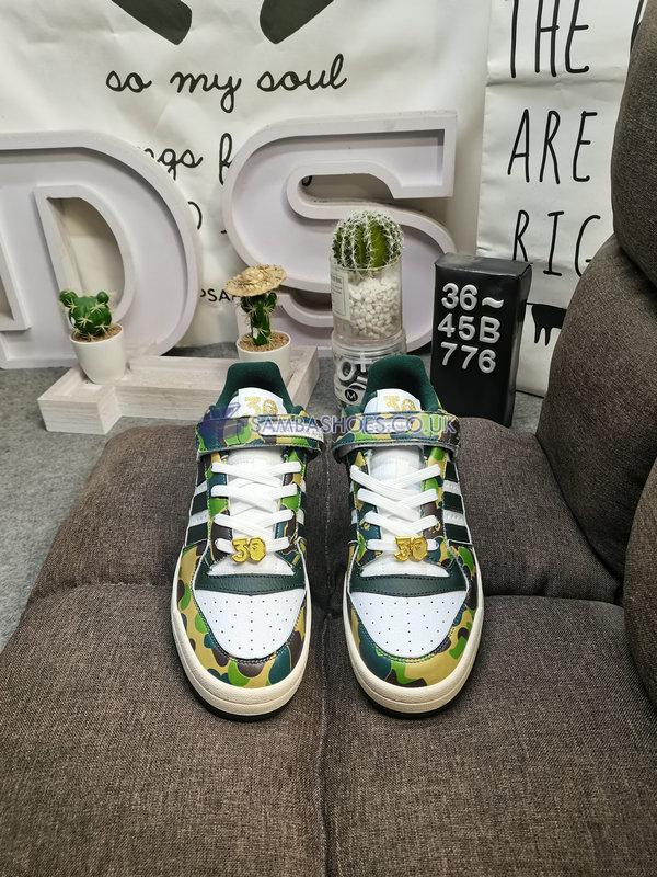 BAPE x Adidas Forum 84 Low "30th Anniversary - Green" - Cloud White/Supplier Colour/Off White - ID4771 Classic Originals Shoes