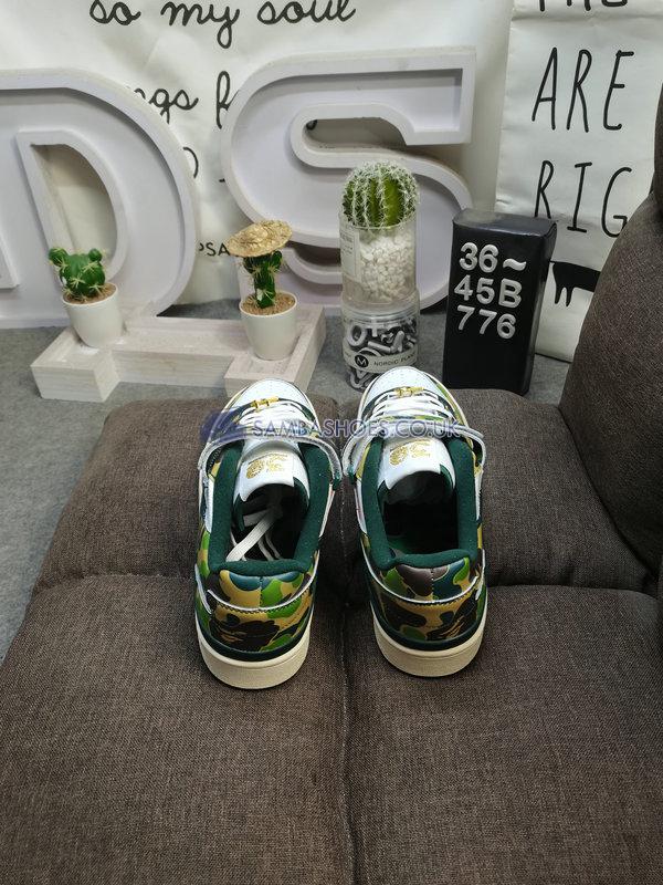 BAPE x Adidas Forum 84 Low "30th Anniversary - Green" - Cloud White/Supplier Colour/Off White - ID4771 Classic Originals Shoes