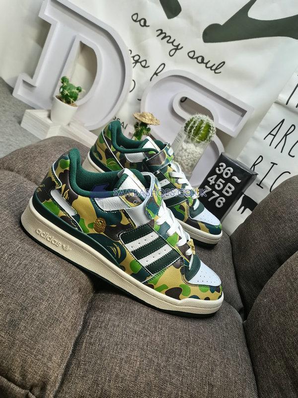 BAPE x Adidas Forum 84 Low "30th Anniversary - Green" - Cloud White/Supplier Colour/Off White - ID4771 Classic Originals Shoes