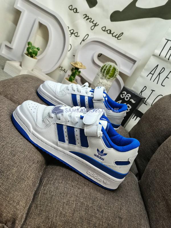 Adidas Forum Low J "White Royal Blue" - Cloud White/Royal Blue/Cloud White - FY7974 Classic Originals Shoes