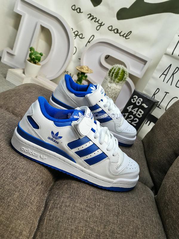 Adidas Forum Low J "White Royal Blue" - Cloud White/Royal Blue/Cloud White - FY7974 Classic Originals Shoes