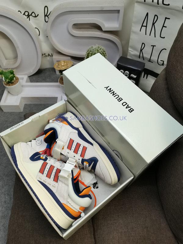 Bad Bunny x Adidas Forum Buckle Low "Cangrejeros" - Cream White/Bright Red/Night Sky - GZ9796 Classic Originals Shoes