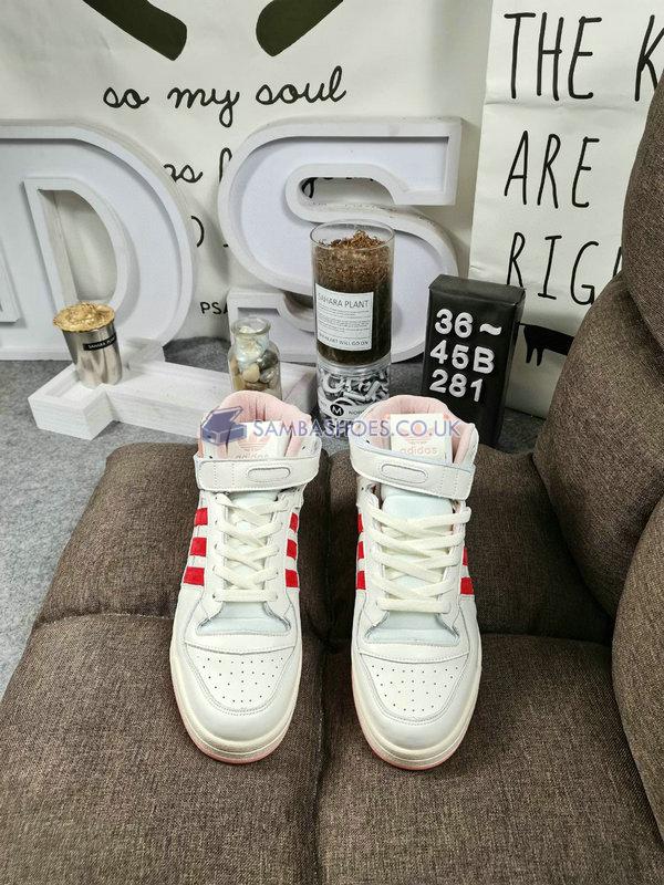 Adidas Forum 84 High "Off White Glow Pink" - Off White/Glow Pink/Vivid Red - H01670 Classic Originals Shoes