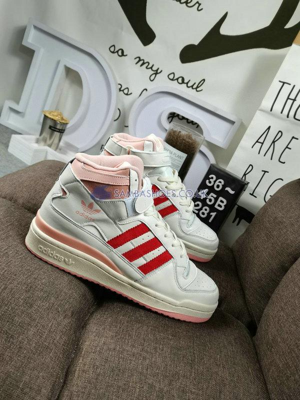 Adidas Forum 84 High "Off White Glow Pink" - Off White/Glow Pink/Vivid Red - H01670 Classic Originals Shoes