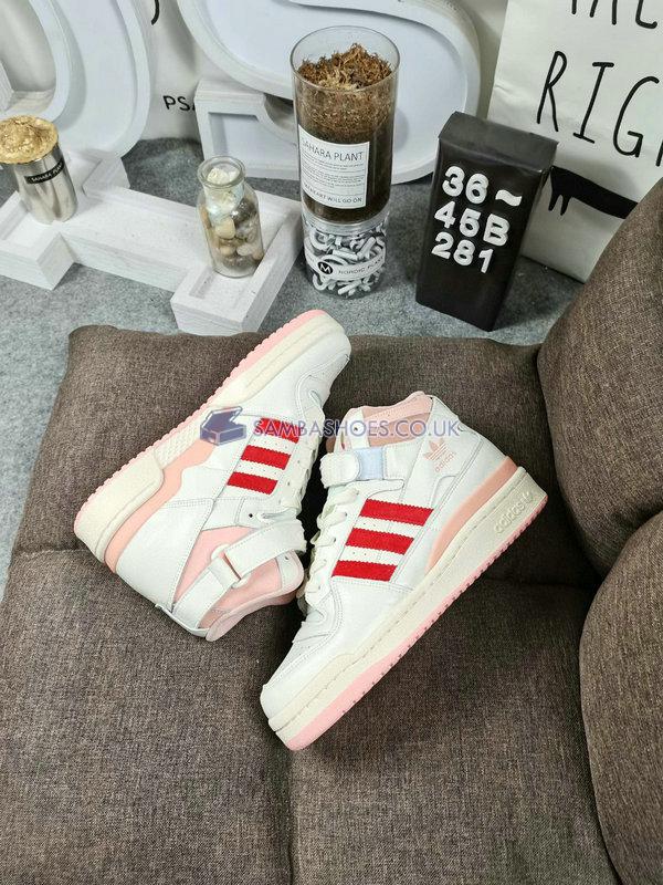 Adidas Forum 84 High "Off White Glow Pink" - Off White/Glow Pink/Vivid Red - H01670 Classic Originals Shoes