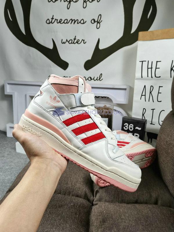 Adidas Forum 84 High "Off White Glow Pink" - Off White/Glow Pink/Vivid Red - H01670 Classic Originals Shoes