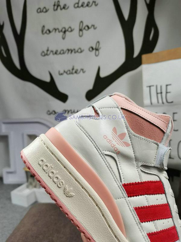 Adidas Forum 84 High "Off White Glow Pink" - Off White/Glow Pink/Vivid Red - H01670 Classic Originals Shoes