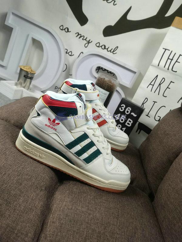 Adidas Forum 84 High "Bucks" - Cream White/Collegiate Green/Red - GX9055 Classic Originals Shoes