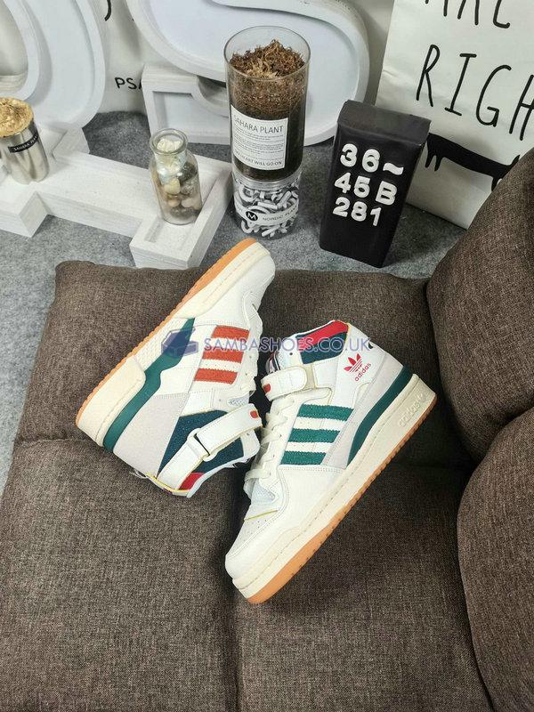 Adidas Forum 84 High "Bucks" - Cream White/Collegiate Green/Red - GX9055 Classic Originals Shoes