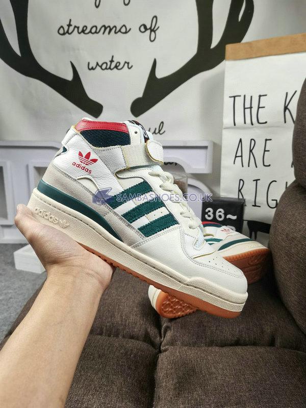 Adidas Forum 84 High "Bucks" - Cream White/Collegiate Green/Red - GX9055 Classic Originals Shoes