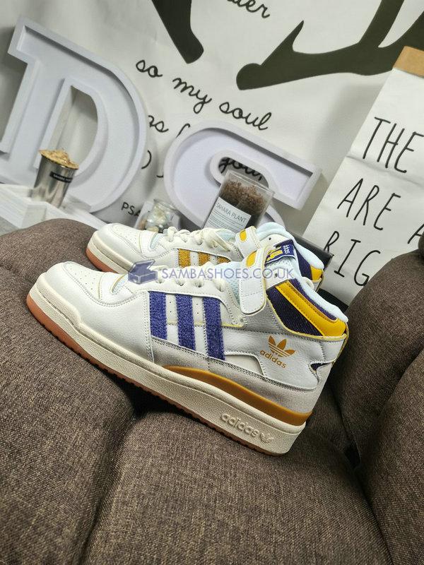 Adidas Forum 84 High "Lakers" - Cream White/Collegiate Purple/Collegiate Gold - GX9054 Classic Originals Shoes