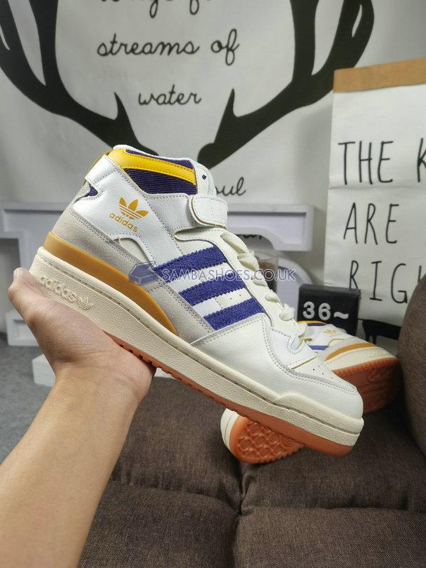 Adidas Forum 84 High "Lakers" - Cream White/Collegiate Purple/Collegiate Gold - GX9054 Classic Originals Shoes