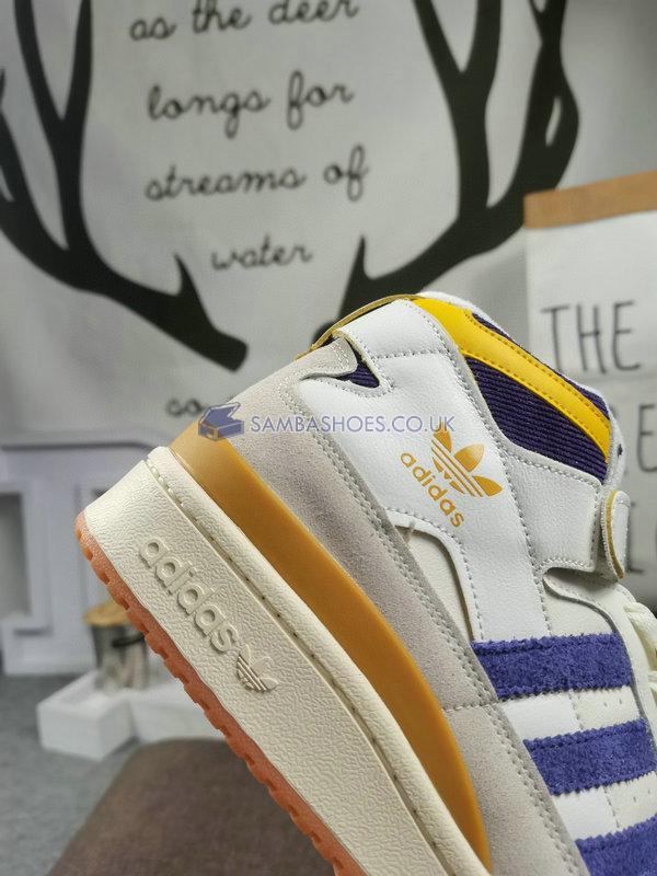 Adidas Forum 84 High "Lakers" - Cream White/Collegiate Purple/Collegiate Gold - GX9054 Classic Originals Shoes