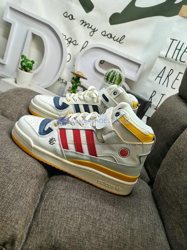 Eric Emanuel x Adidas Forum 84 High "McDonalds All-American" - Cloud White/Bold Gold/Cream White - H02575 Classic Originals Shoes