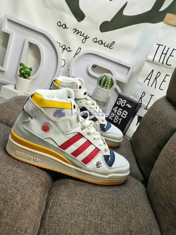 Eric Emanuel x Adidas Forum 84 High "McDonalds All-American" - Cloud White/Bold Gold/Cream White - H02575 Classic Originals Shoes