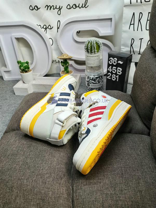 Eric Emanuel x Adidas Forum 84 High "McDonalds All-American" - Cloud White/Bold Gold/Cream White - H02575 Classic Originals Shoes