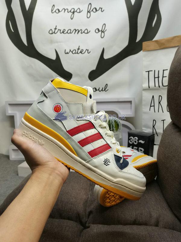 Eric Emanuel x Adidas Forum 84 High "McDonalds All-American" - Cloud White/Bold Gold/Cream White - H02575 Classic Originals Shoes