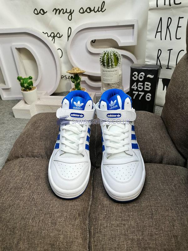 Adidas Forum Mid J "White Royal Blue" - Cloud White/Royal Blue/Cloud White - FZ2085 Classic Originals Shoes