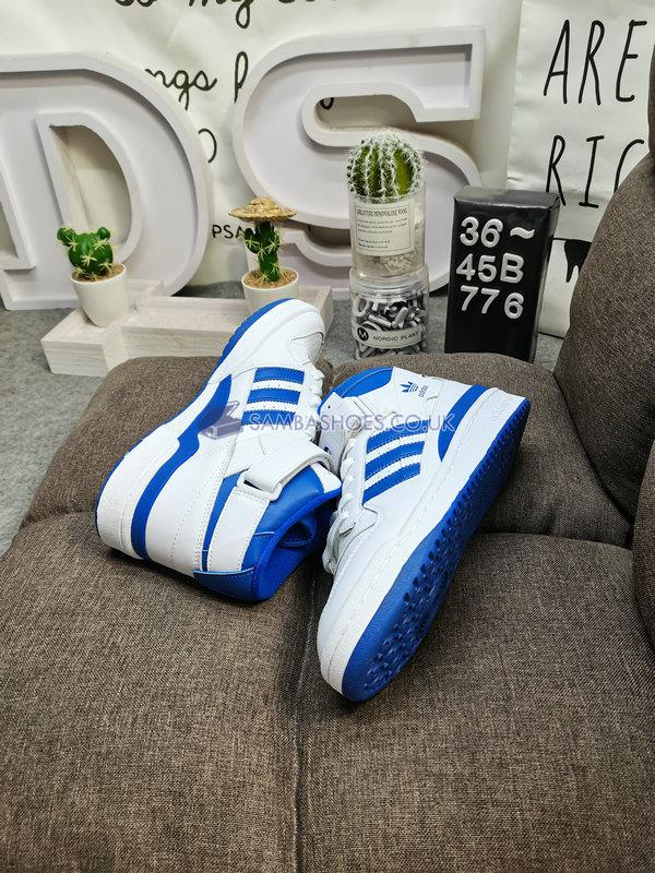 Adidas Forum Mid J "White Royal Blue" - Cloud White/Royal Blue/Cloud White - FZ2085 Classic Originals Shoes