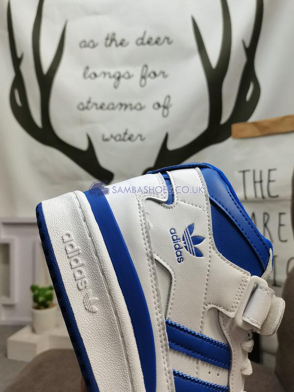 Adidas Forum Mid J "White Royal Blue" - Cloud White/Royal Blue/Cloud White - FZ2085 Classic Originals Shoes