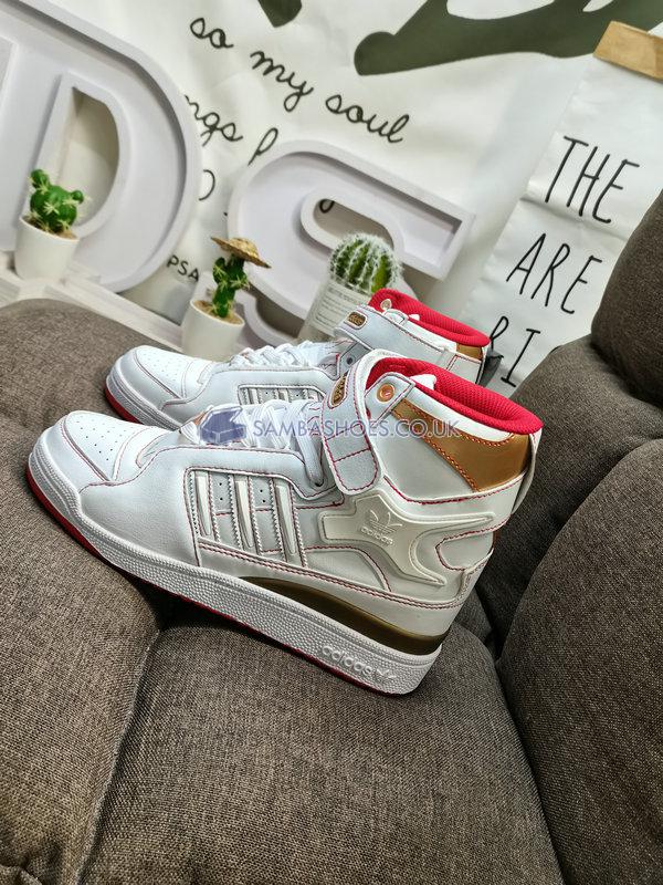 Adidas Forum High "Xiangi" - Cloud White/Cloud White/Scarlet - H04236 Classic Originals Shoes