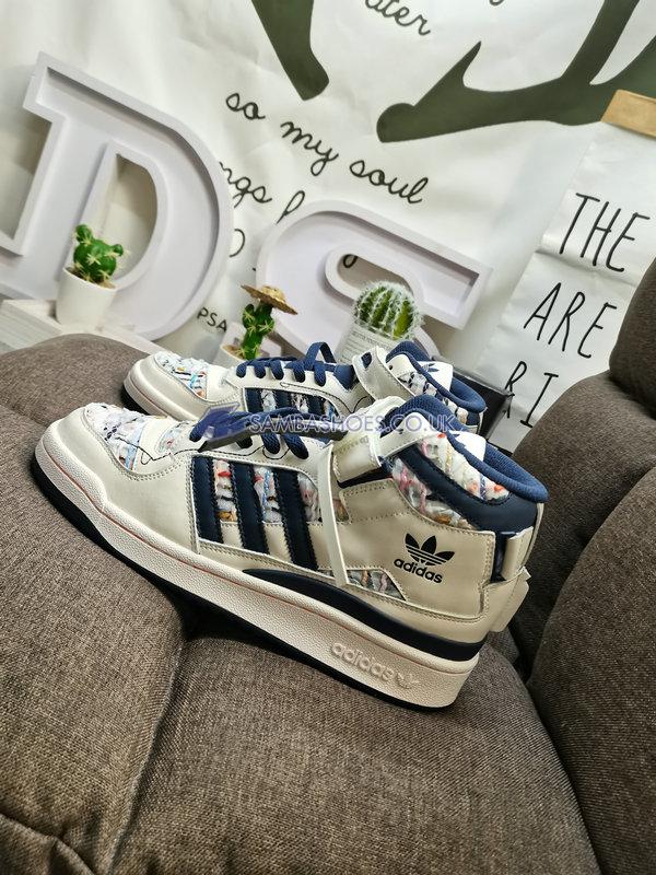 Adidas Forum Mid "Cream Navy" - Cream/Navy - GX3958 Classic Originals Shoes