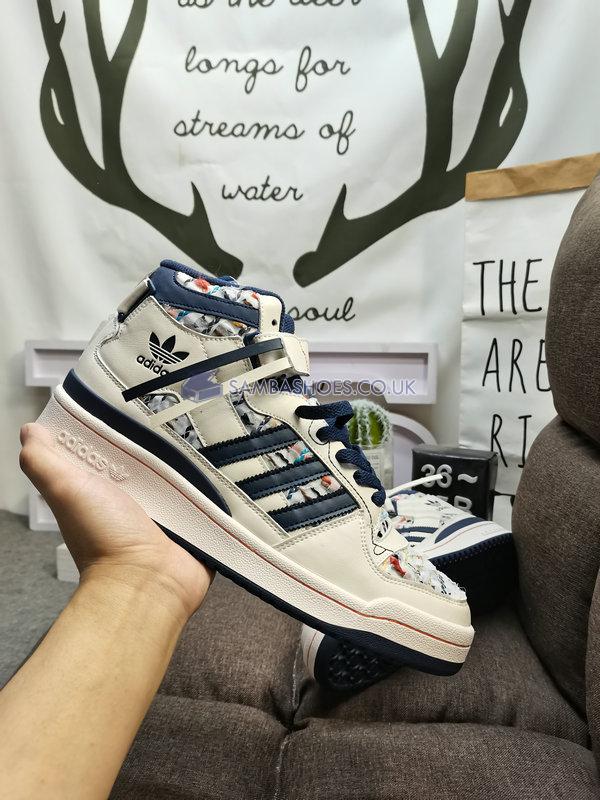 Adidas Forum Mid "Cream Navy" - Cream/Navy - GX3958 Classic Originals Shoes