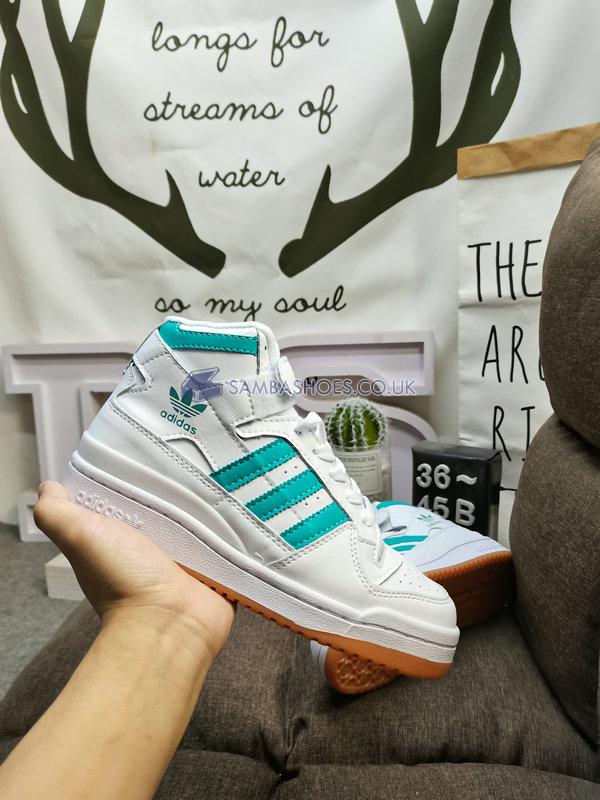 Adidas Forum Mid "White Mint Rush" - Cloud White/Mint Rush/Gum - GY3672 Classic Originals Shoes