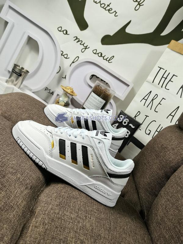 Adidas Drop Step Low "White" EE5225-2 - White/Black/Gold - EE5225-3 Classic Originals Shoes