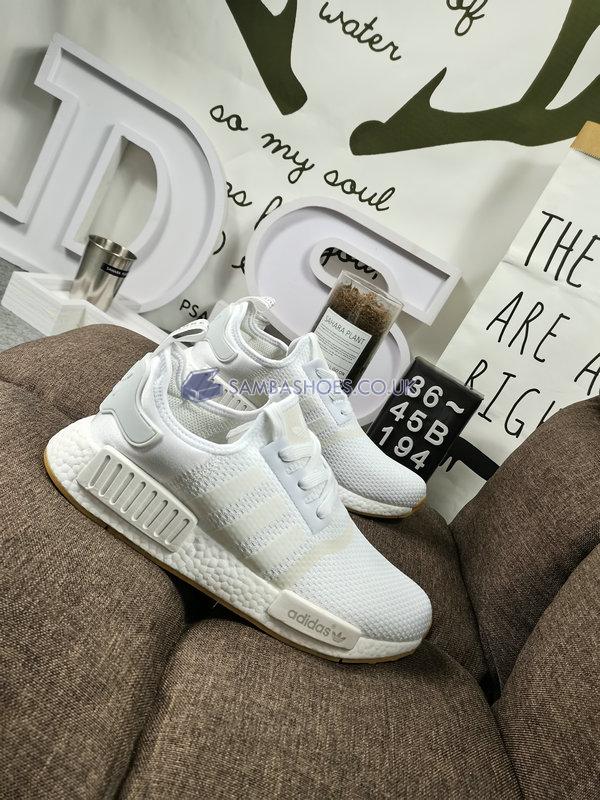 Adidas NMD_R1 "Cloud White" - Cloud White/Cloud White/Gum - D96635 Classic Originals Shoes