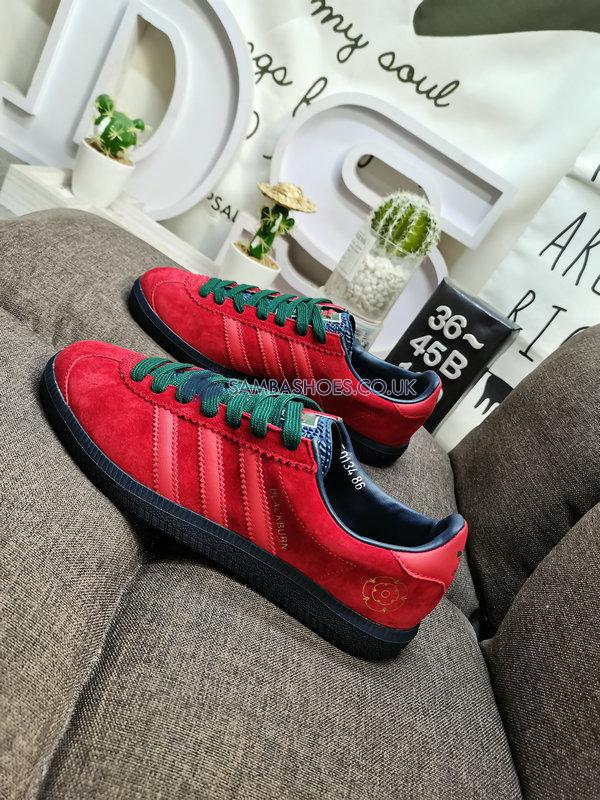 Adidas Blackburn Ewood "Red Rose of Lancashire" - Scarlet/Night Indigo/Collegiate Green - GX7829 Classic Originals Shoes